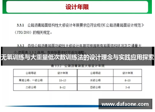 无氧训练与大重量低次数训练法的设计理念与实践应用探索